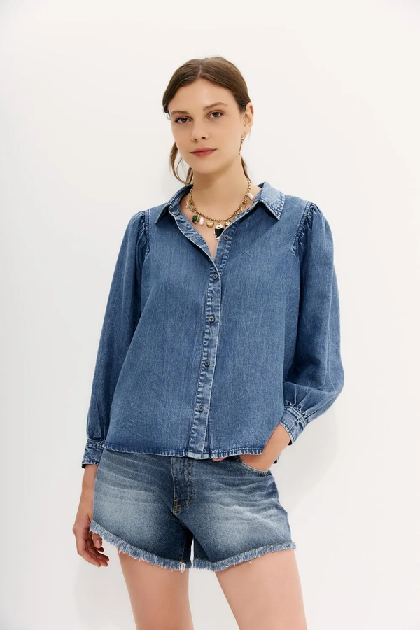 camisa ballon plain