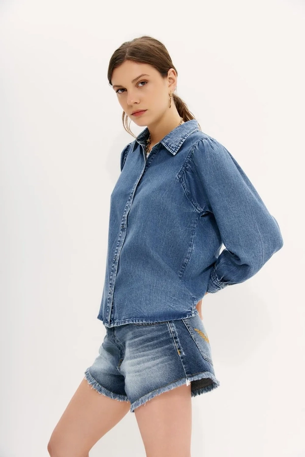 camisa ballon plain