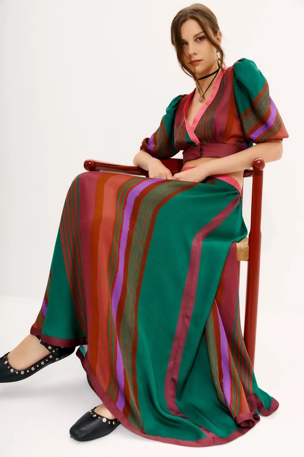 falda stripes wide