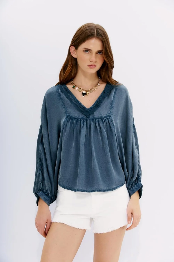 camisa linar sandwash