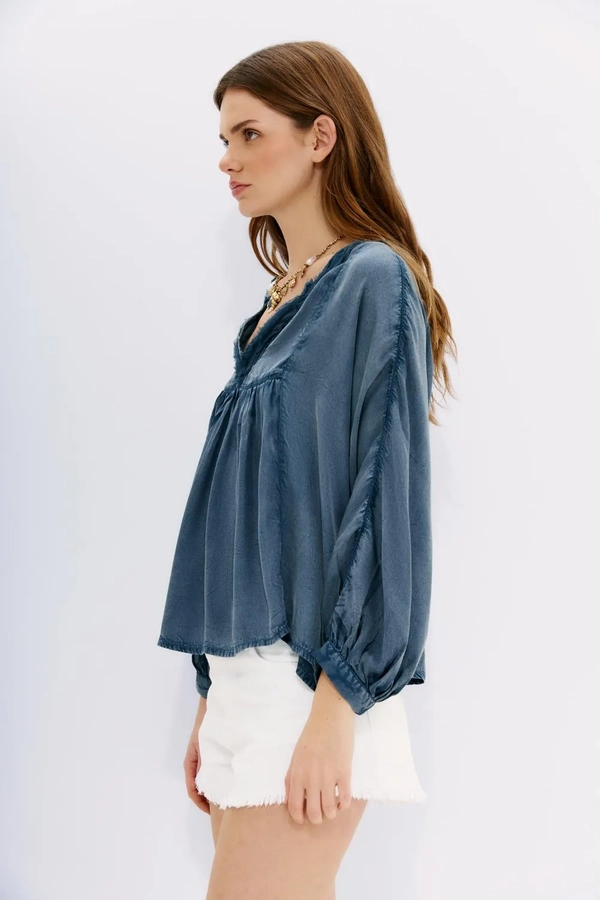 camisa linar sandwash