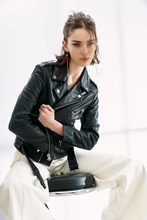 chaqueta moto new cuero
