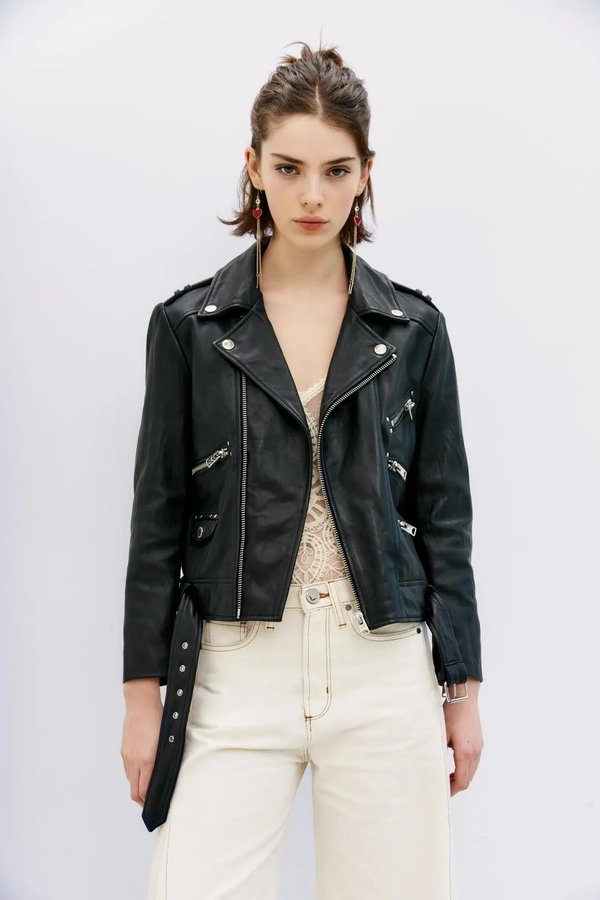 chaqueta moto new cuero