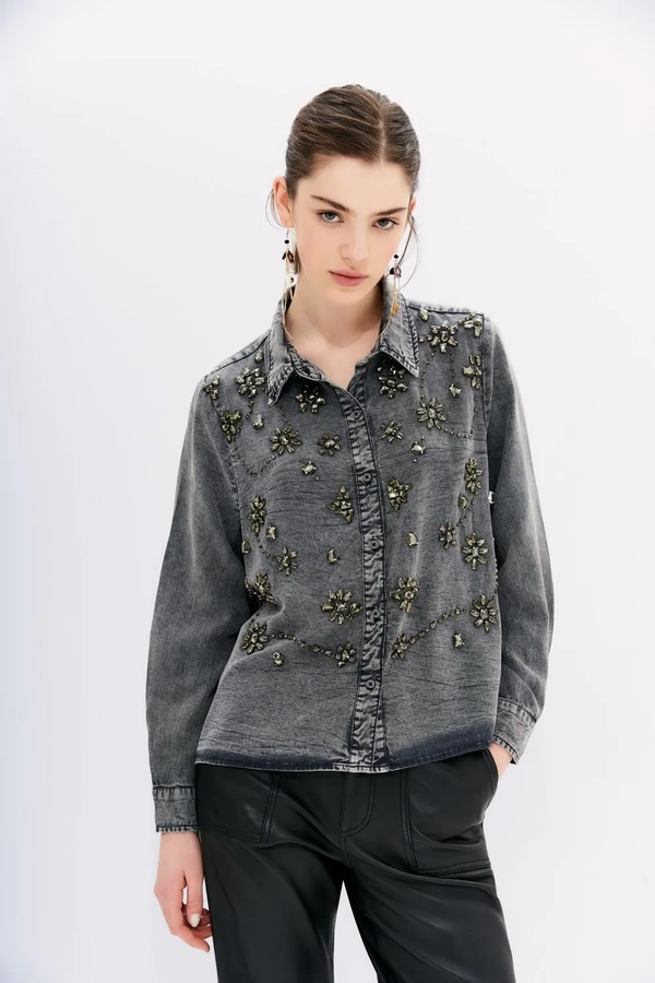 camisa metal cristal