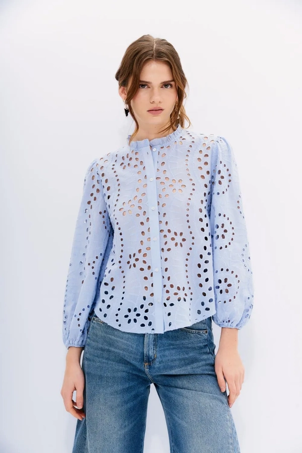 camisa leaf lace