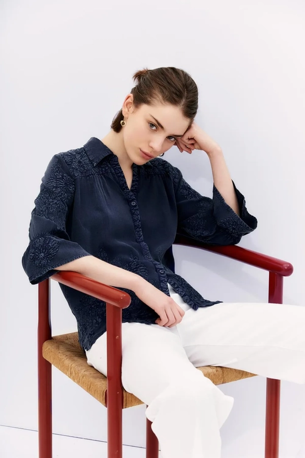 camisa tencel lace