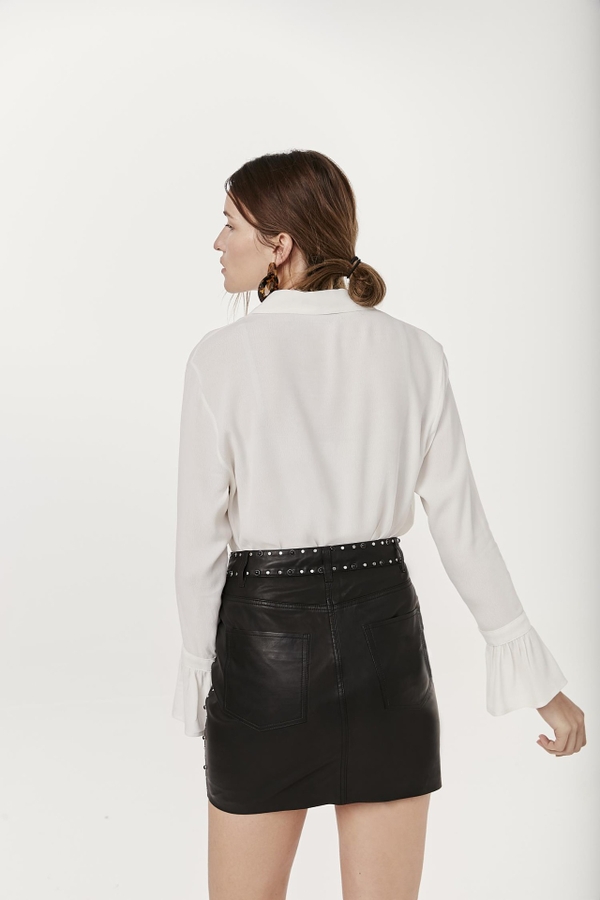 falda peony cuero