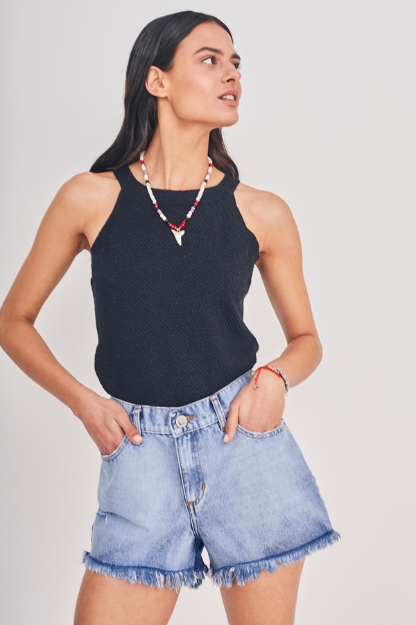 SHORT HIGH RISE SKY DENIM       