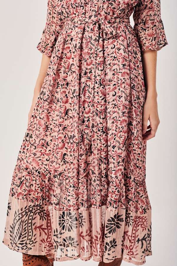 Vestido Oni Print Pink