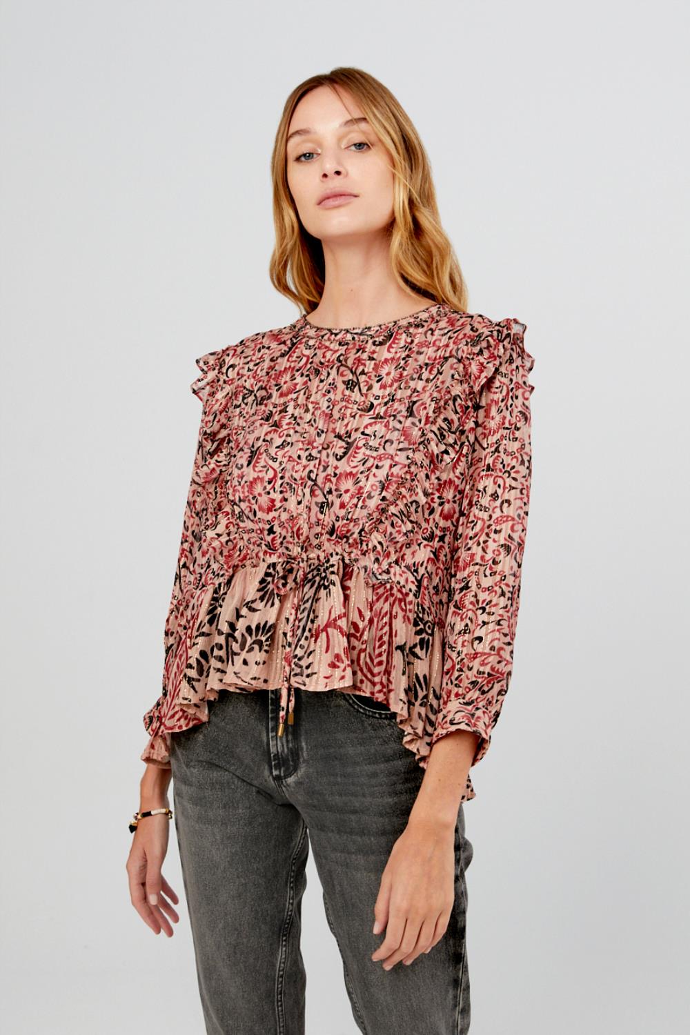 Camisa Alexandrie Print Pink
