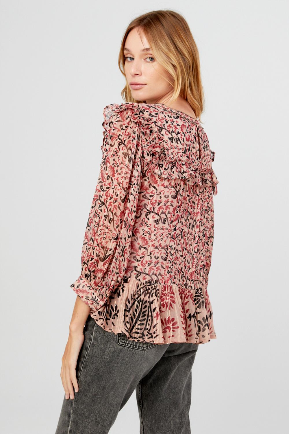 Camisa Alexandrie Print Pink