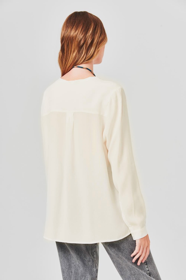 Camisa Frills Ecru
