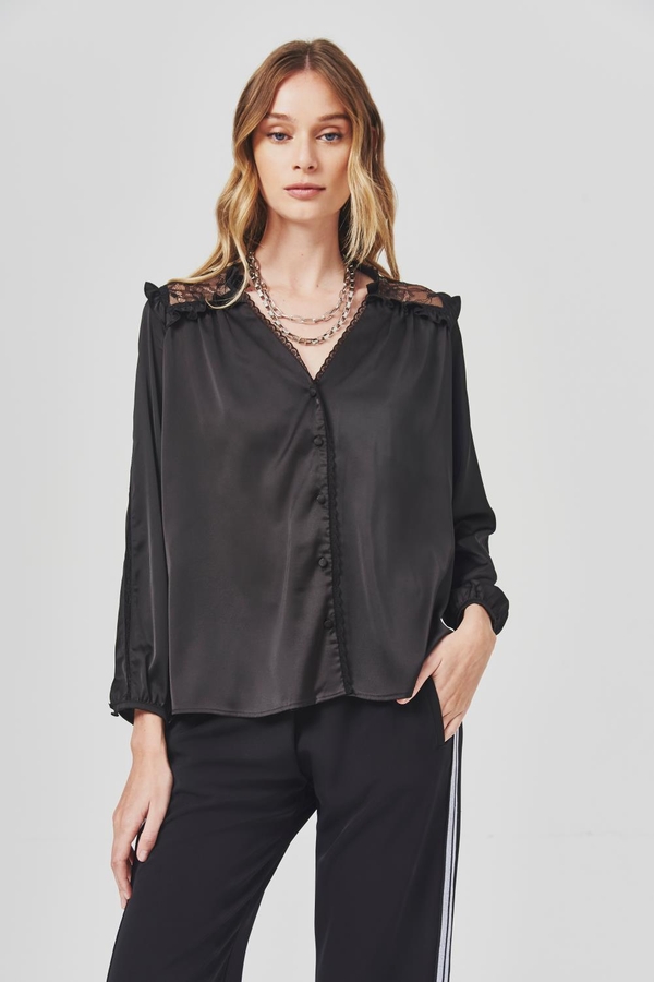Camisa Lace Flowers