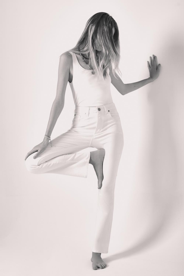 Jean Flare White