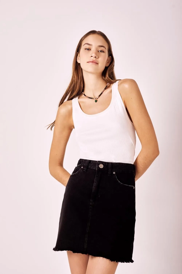 falda kaia dark denim