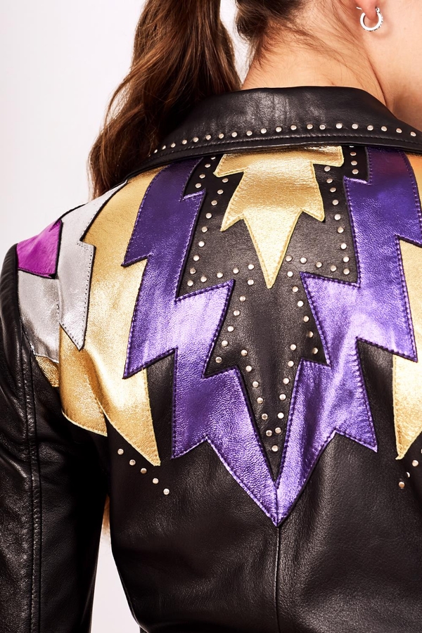 Campera Fire Metal Cuero