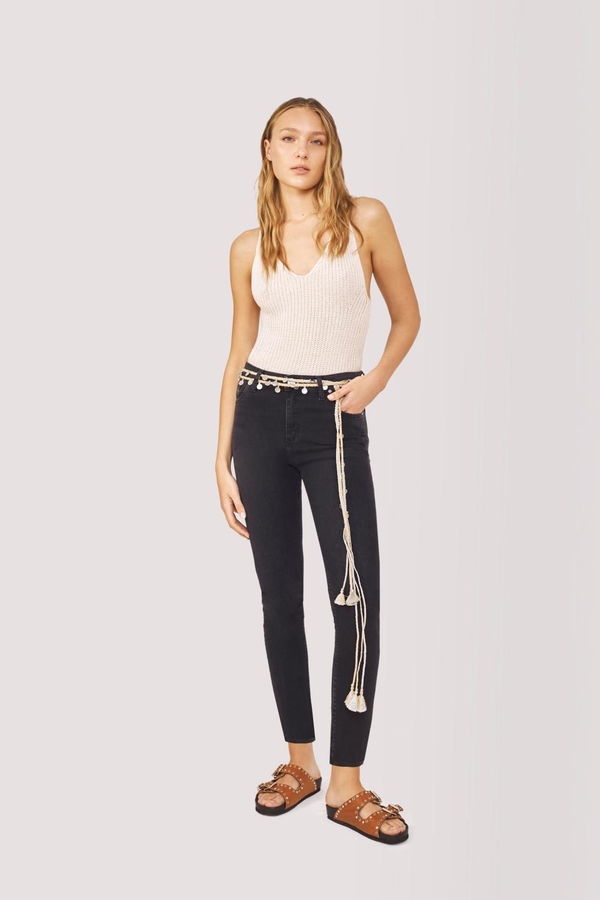 Jean Slim High Rise Dark Black