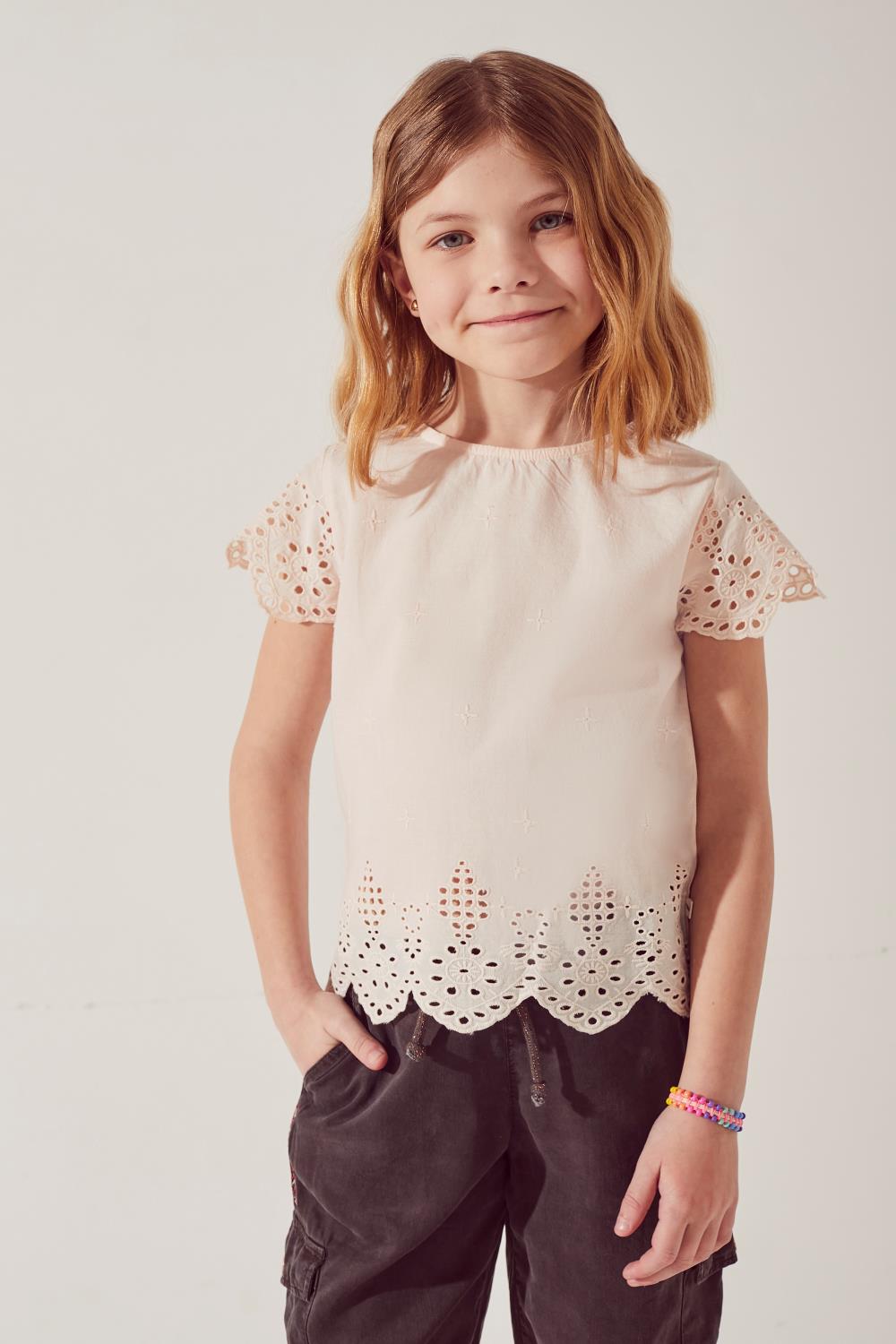 Camisa Broderie R Girls