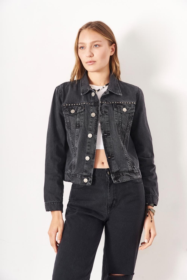 Campera New Studs Denim