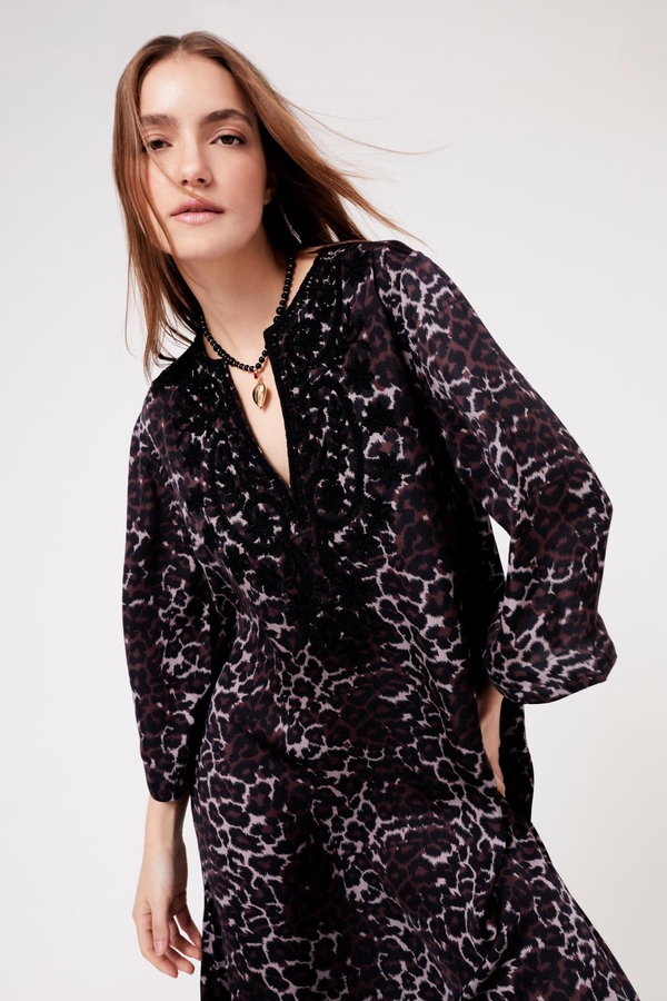 vestido olien gandha cheeta
