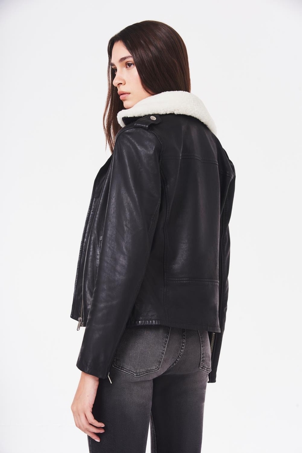 campera aviator cuero
