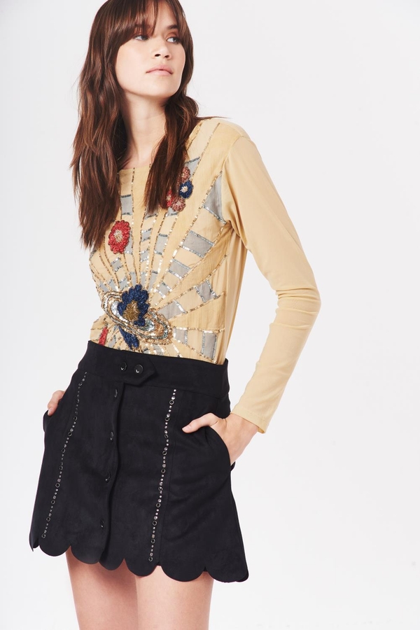 pollera josephine suede