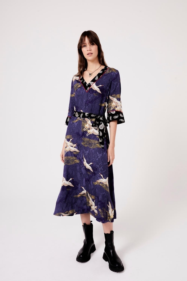 vestido olien grulla