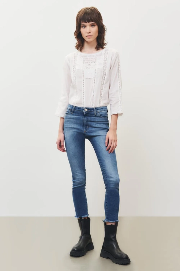 jean slim velou
