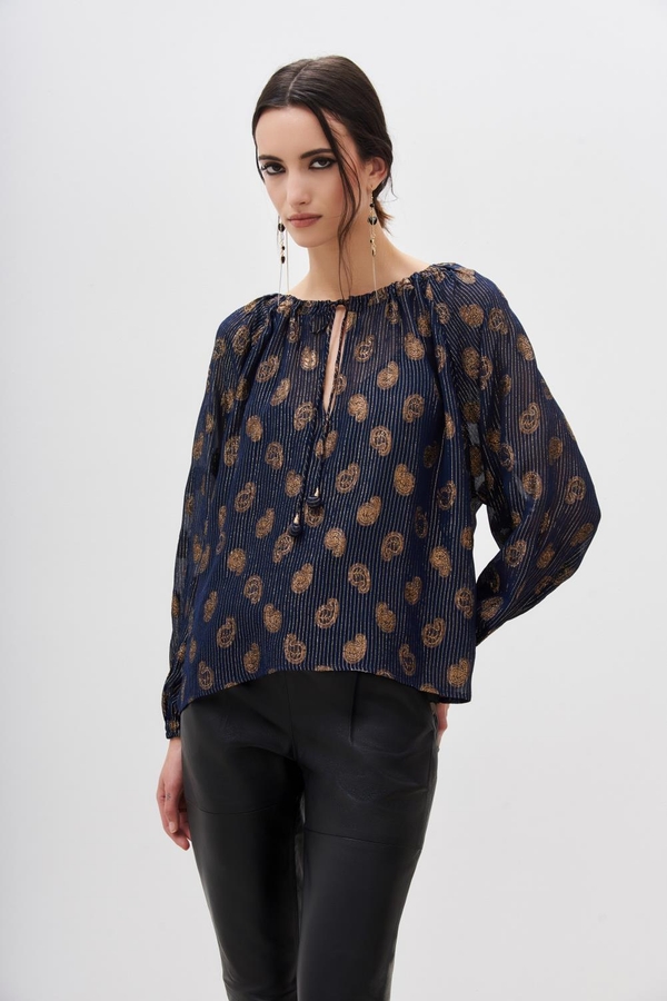 camisa gitana paisley