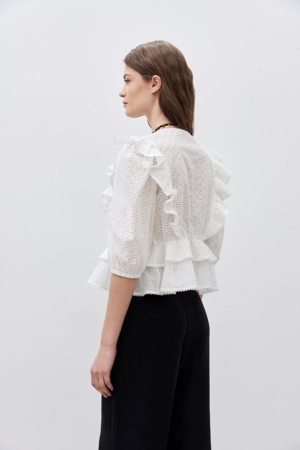 camisa frills laces