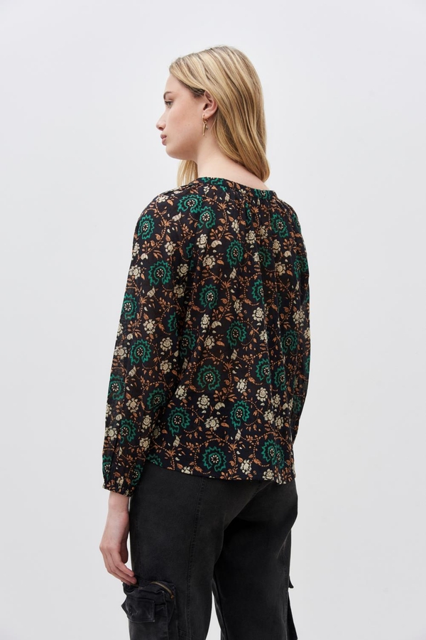 camisa gitain blockprint