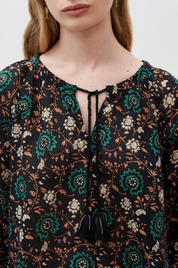 camisa gitain blockprint