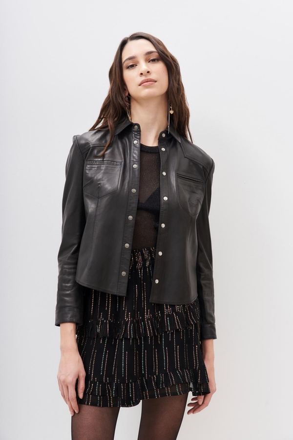 camisa bellota cuero