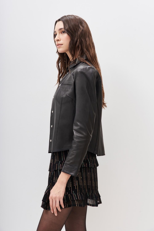 camisa bellota cuero