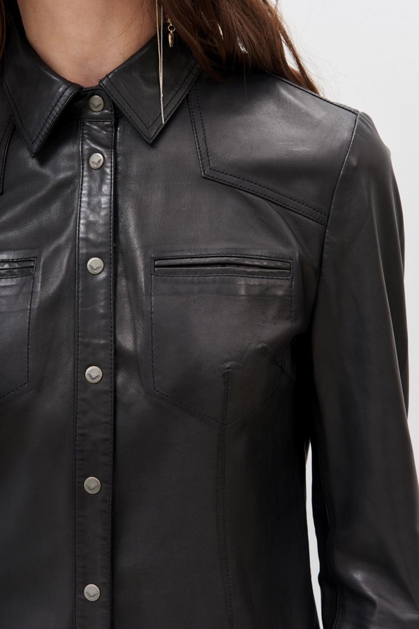 camisa bellota cuero