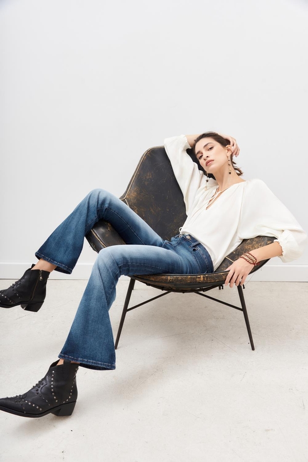 jean flare azul