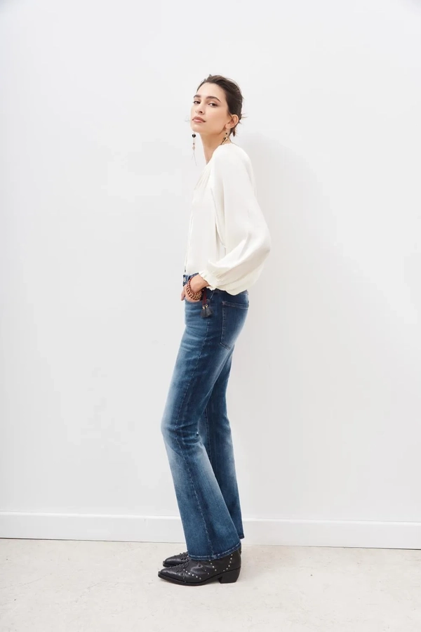 jean flare azul