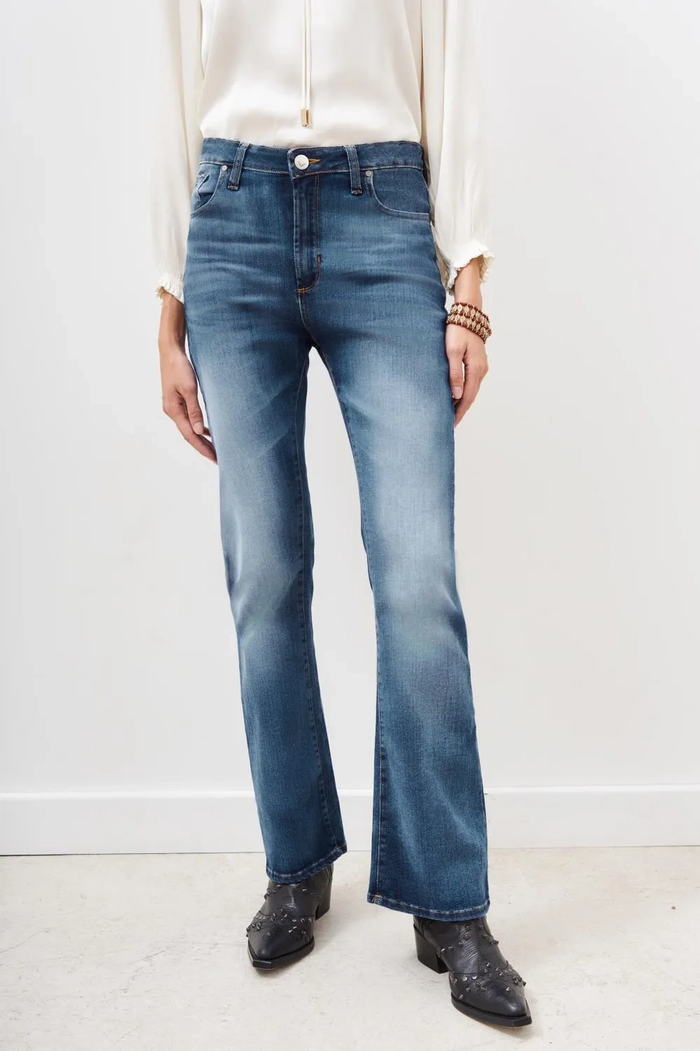 jean flare azul