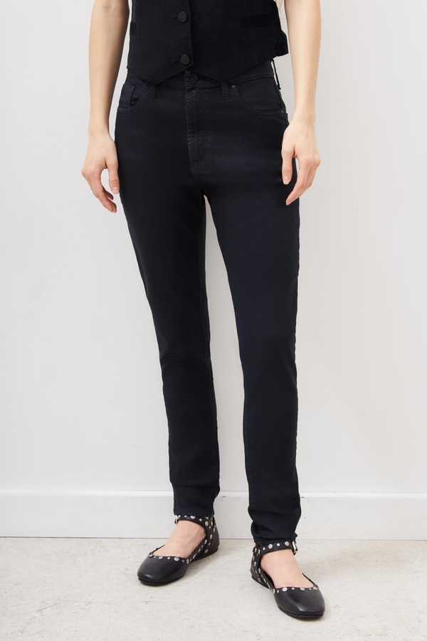 jean skinny satin black
