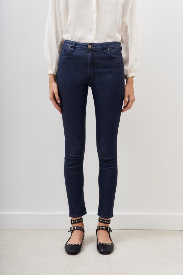 jean slim satin blue