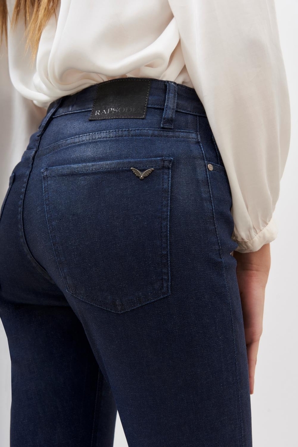 jean slim satin blue
