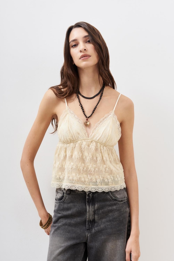 musculosa josephine lace