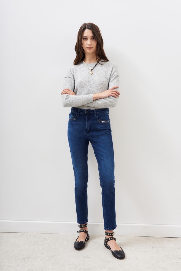 jean slim blue metal