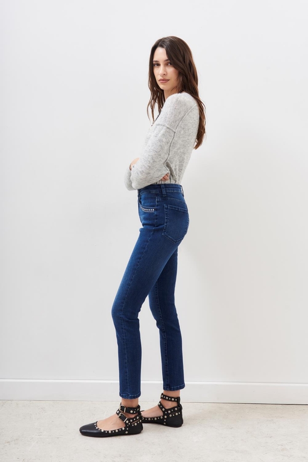 jean slim blue metal