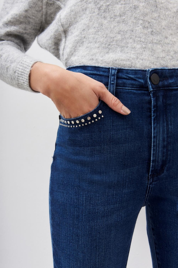 jean slim blue metal