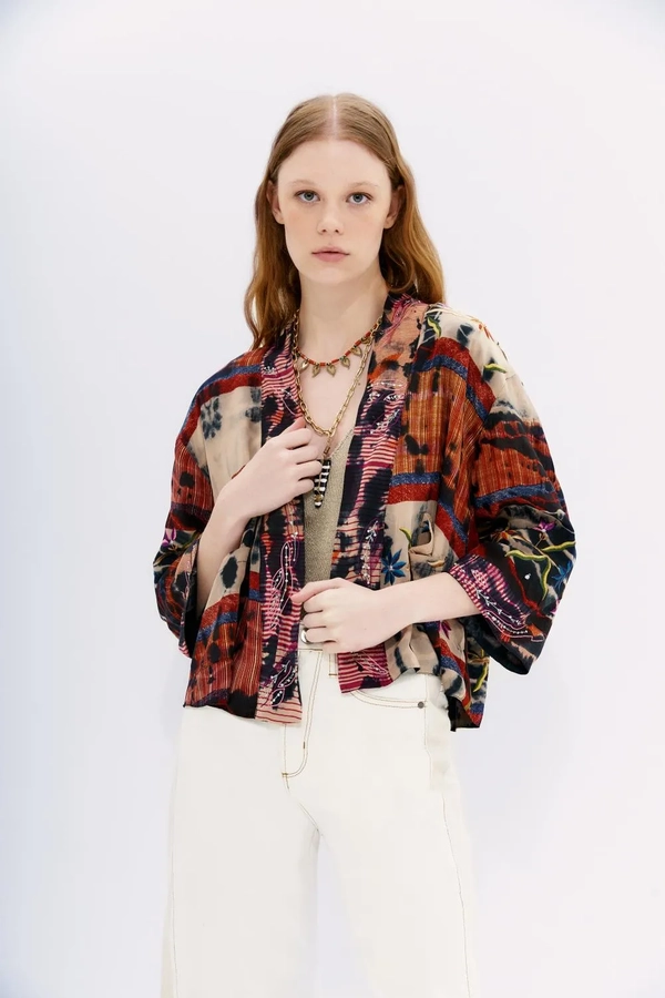 kimono saree stripes