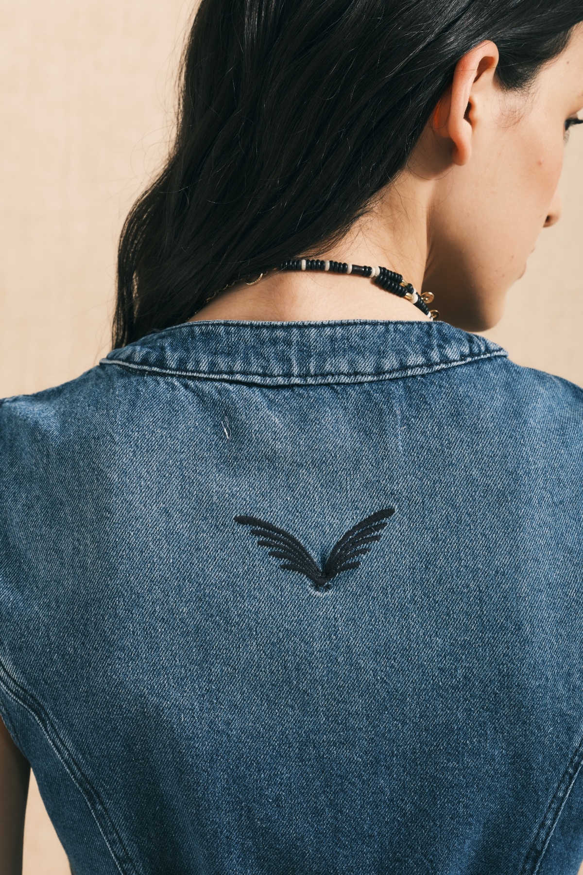 chaleco vintage denim