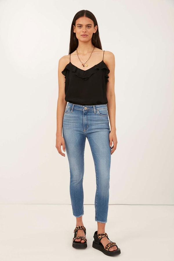 jean slim high rise velou