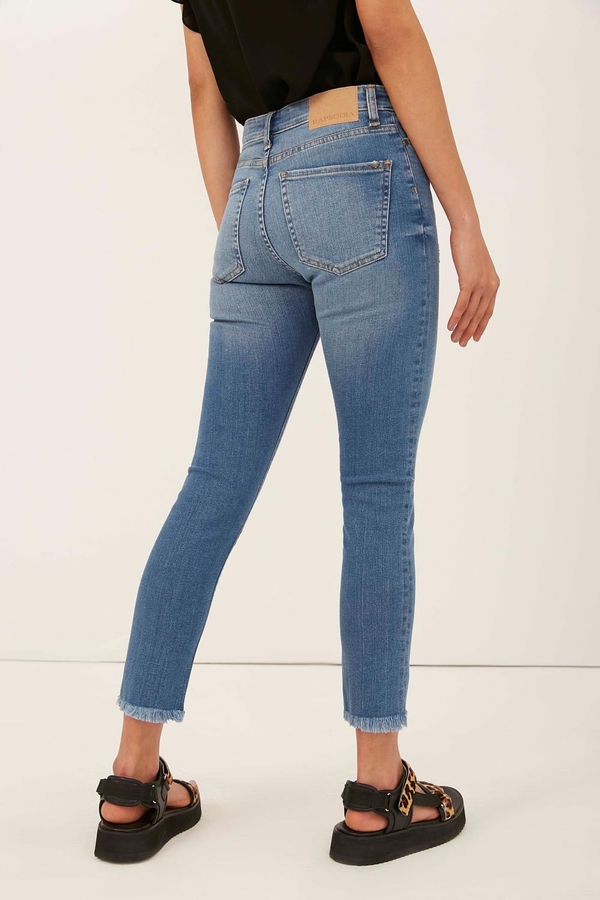 jean slim high rise velou